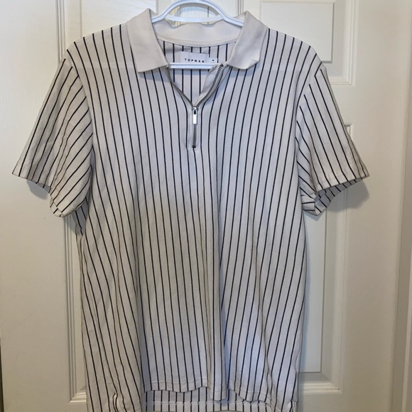 Top man Half-Zip T-Shirt - Picture 1 of 2